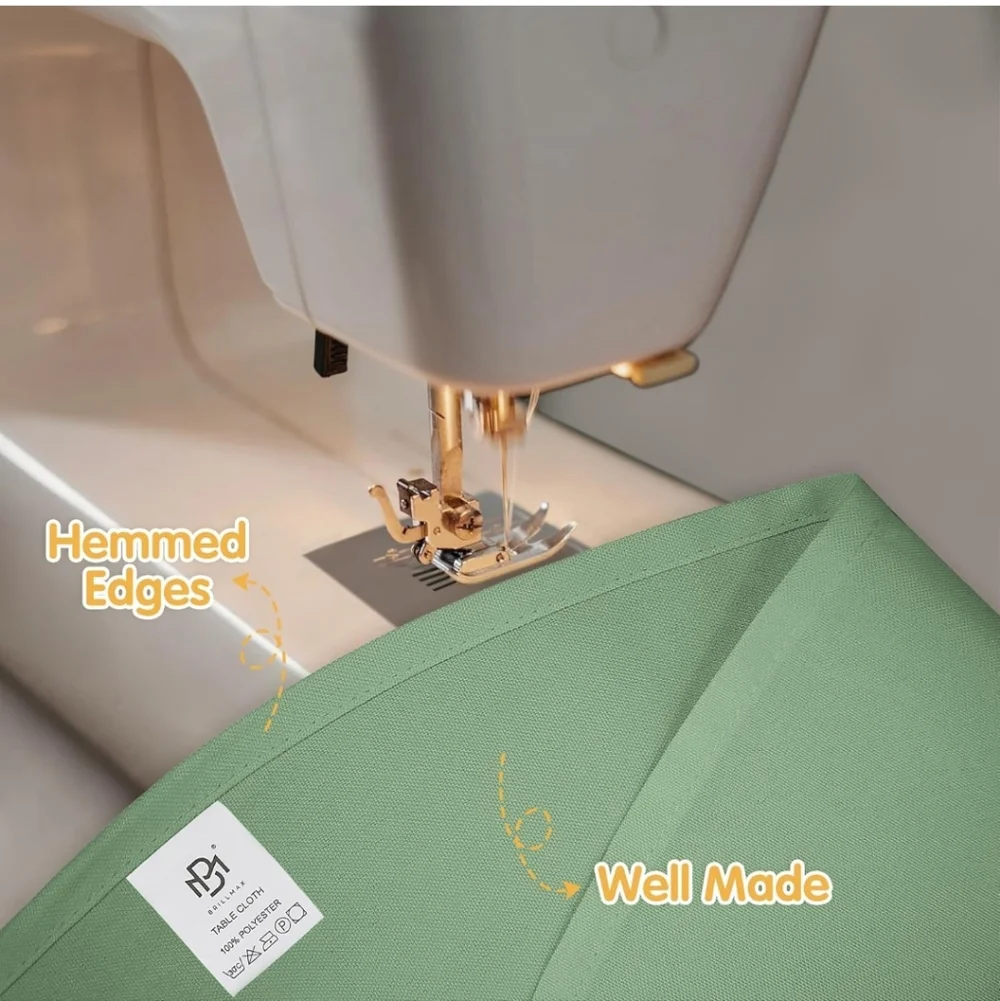 BRILLMAX 4 Pack Sage Green Round Tablecloths 120 Inch for 60” Tables - 150 GSM P